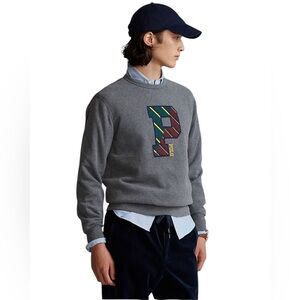 Polo Ralph Lauren Fleece Letterman Sweatshirt, large